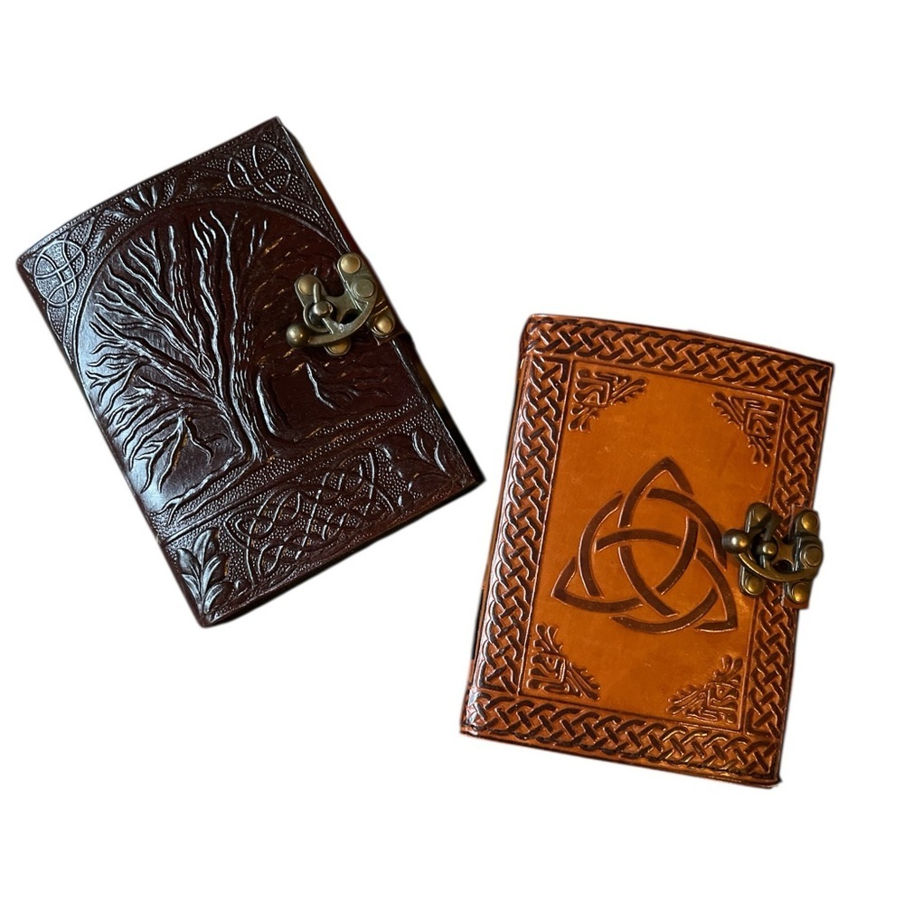 Embossed Leather Journals with Celtic Designs